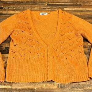 Vintage Orange Cardigan Sweater
